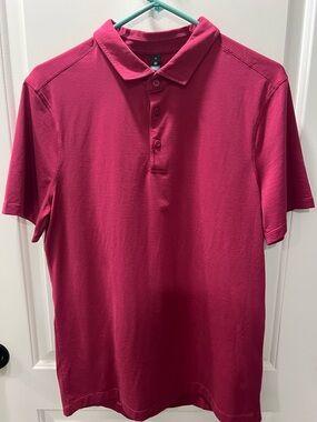Lululemon Men's Short Sleeve Polo Shirt - Magenta